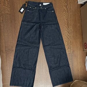 NWT rag & bone Rinse Featherweight Sofie High-Rise Ultra Wide-Leg Jeans